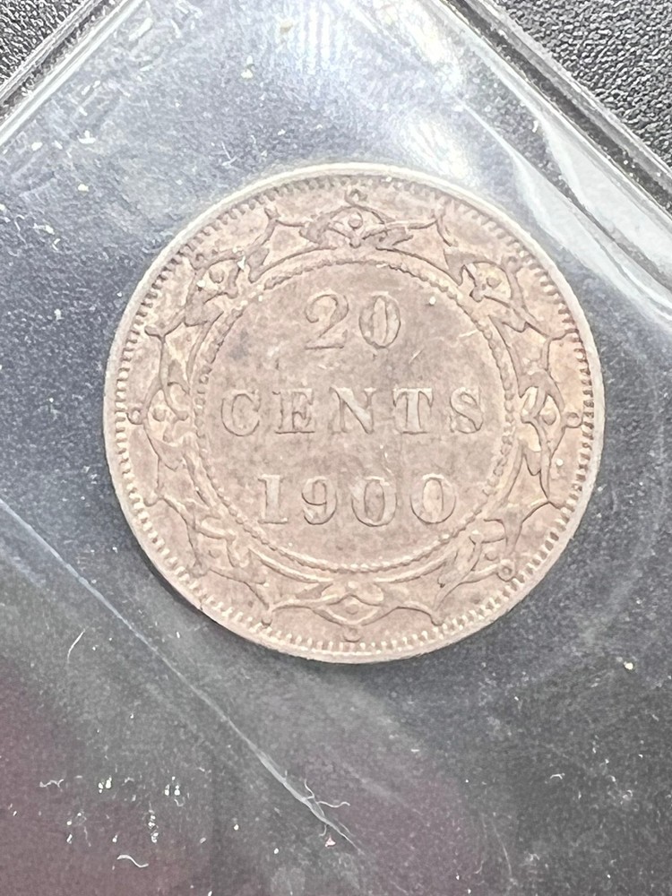 1900 Newfoundland 20 cent Graded ICCS EF-40