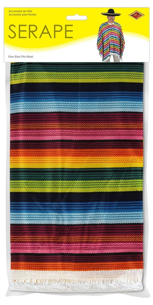 Beistle Serape One Size Fits Most, Multicolor
