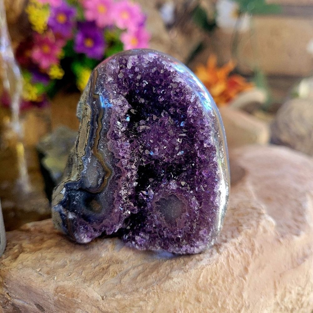 Uraguayan Amythyst Druzy Freeform 3pc Set