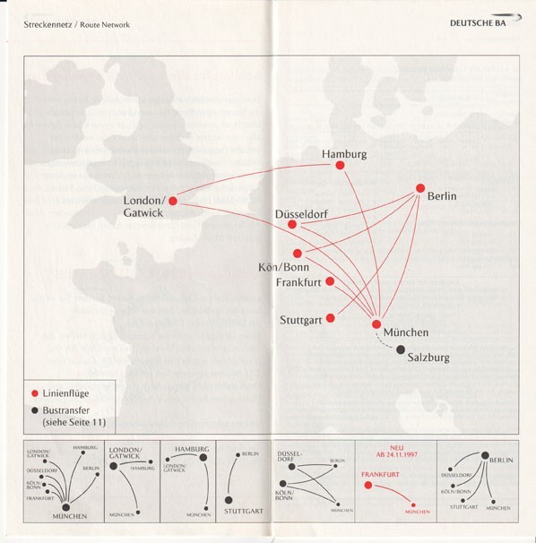 Deutsche BA timetable 1997/10/26