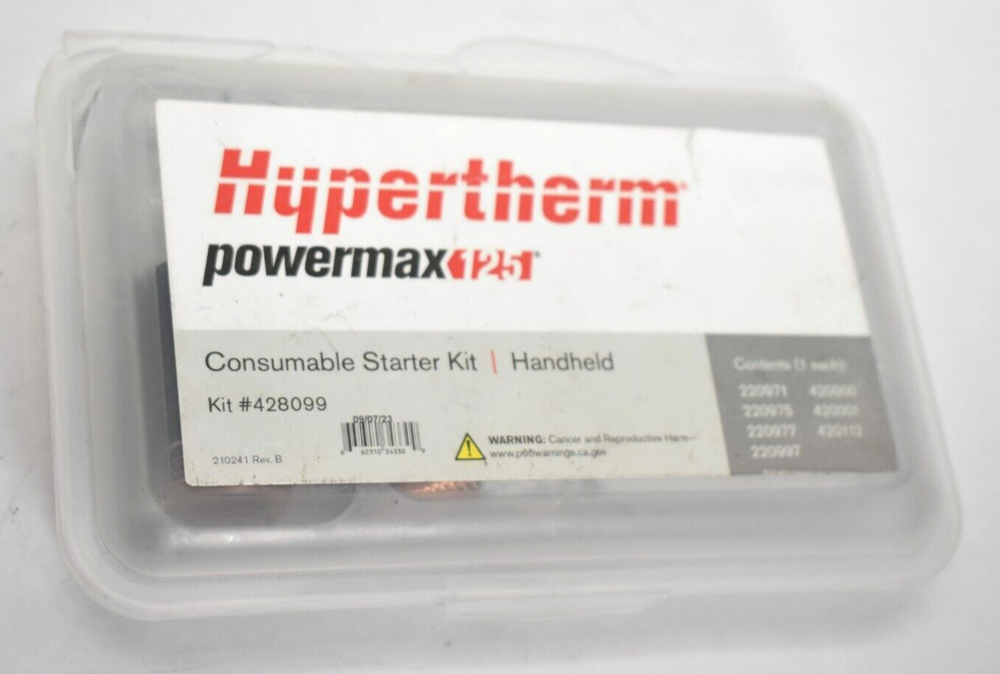 Hypertherm 428099 Kit PMX125 Starter Consumable Starter Kit Handheld Torch