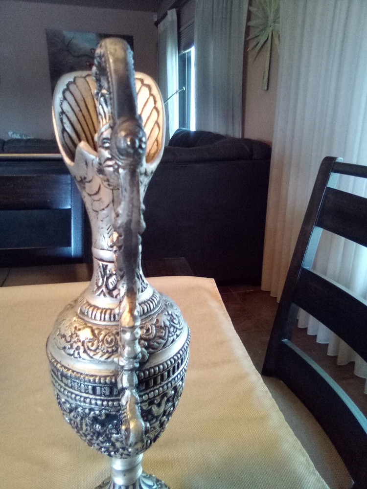 Vintage Bronze with Silver Plate Pitcher