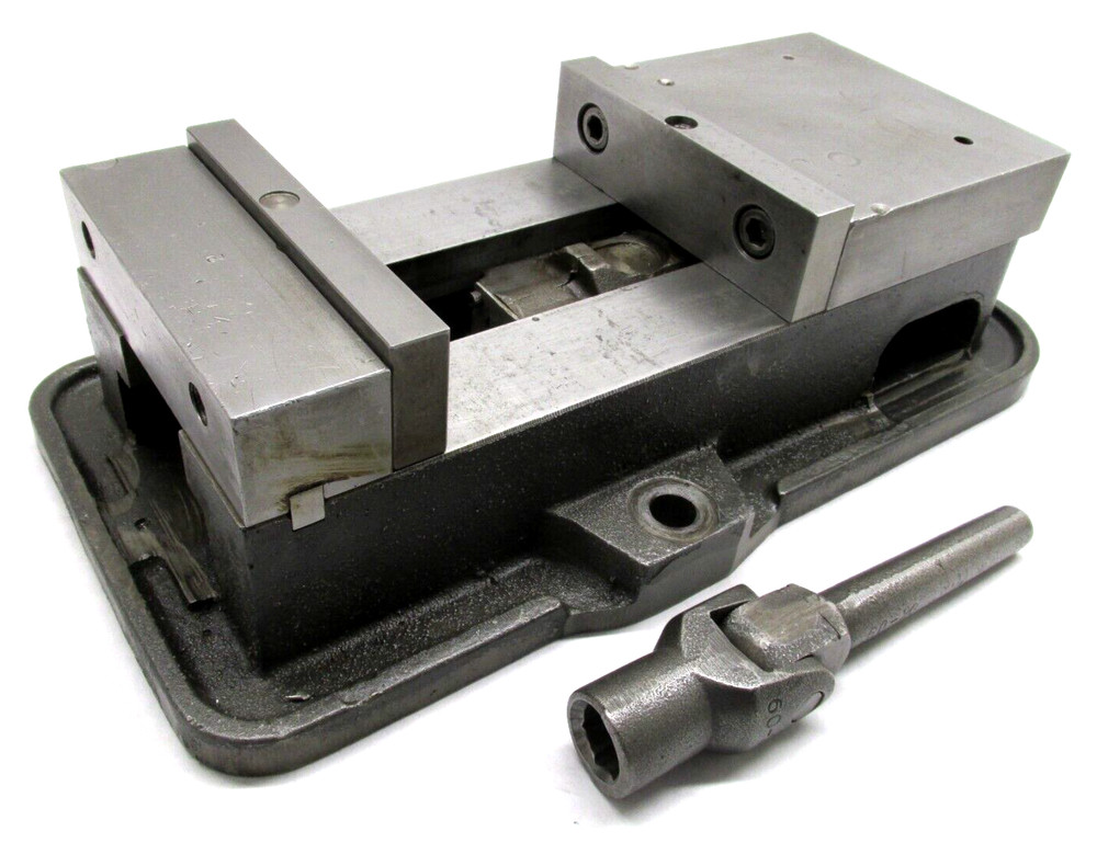 KURT ANGLOCK 6" MILLING MACHINE VISE w/ JAWS & HANDLE - #D60