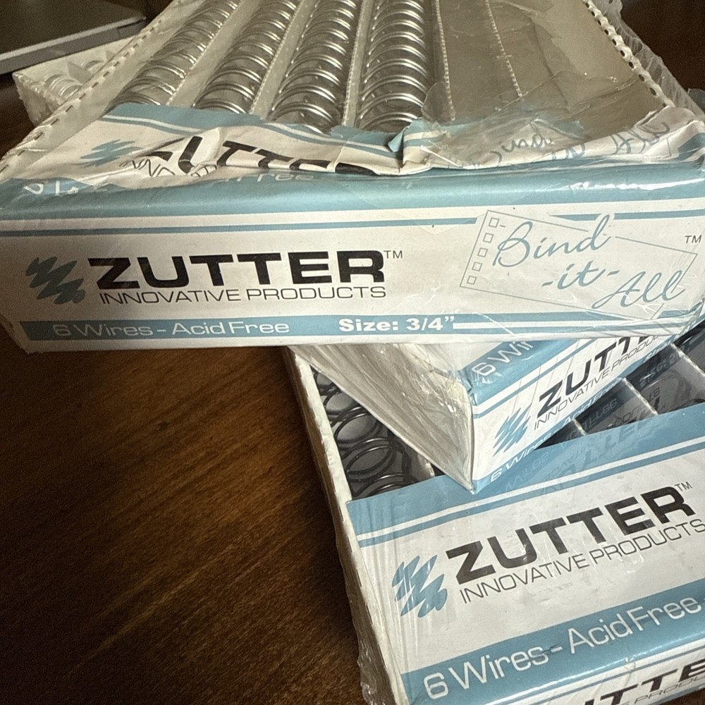 Zutter Bind it All, Black, Silver, & White Binding Coil Wires 3 Packages