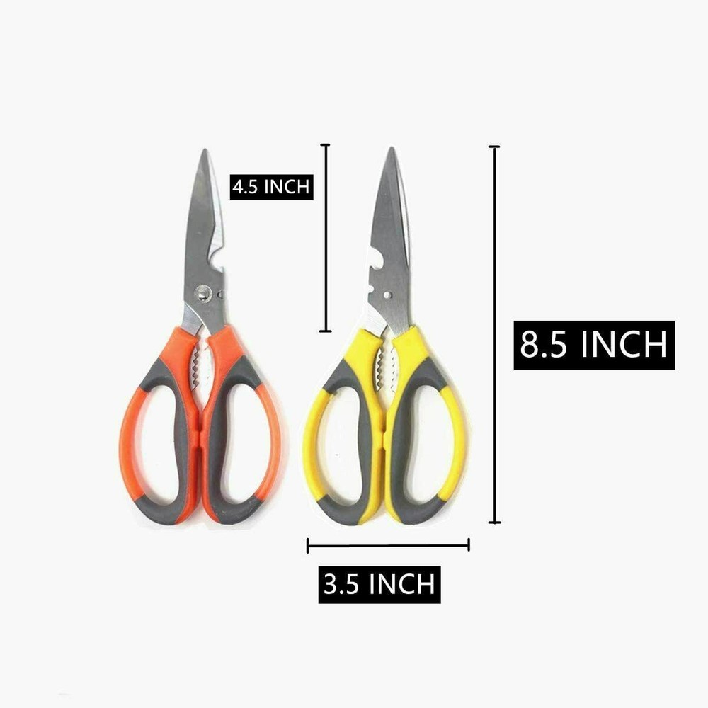 4 Pack Premium Quality Kitchen Scissors Sharp Stainless Multipurpose Shears