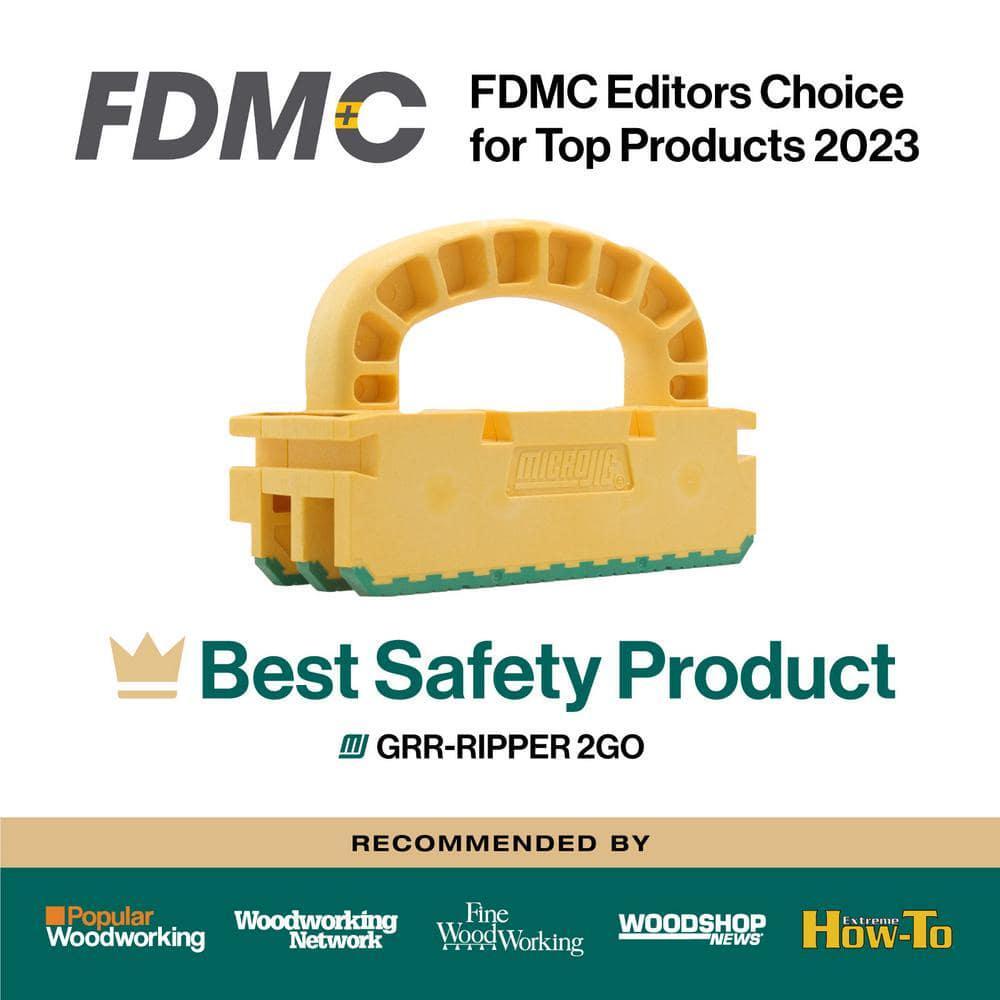 Microjig Pushblock GRR-RIPPER 2GO 3D Polystyrene Yellow for Table Saws