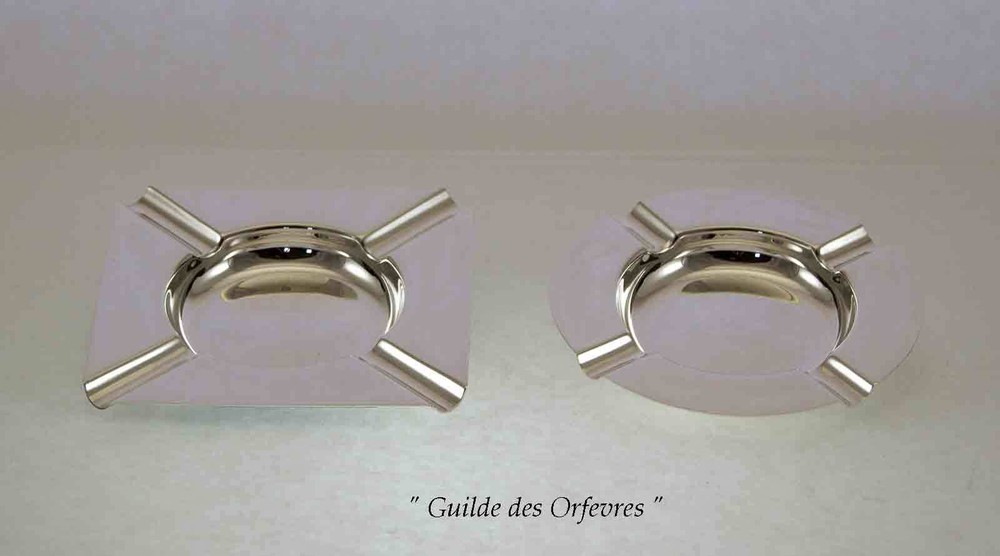 Silver Ash Trays, Set of 4 Different ones