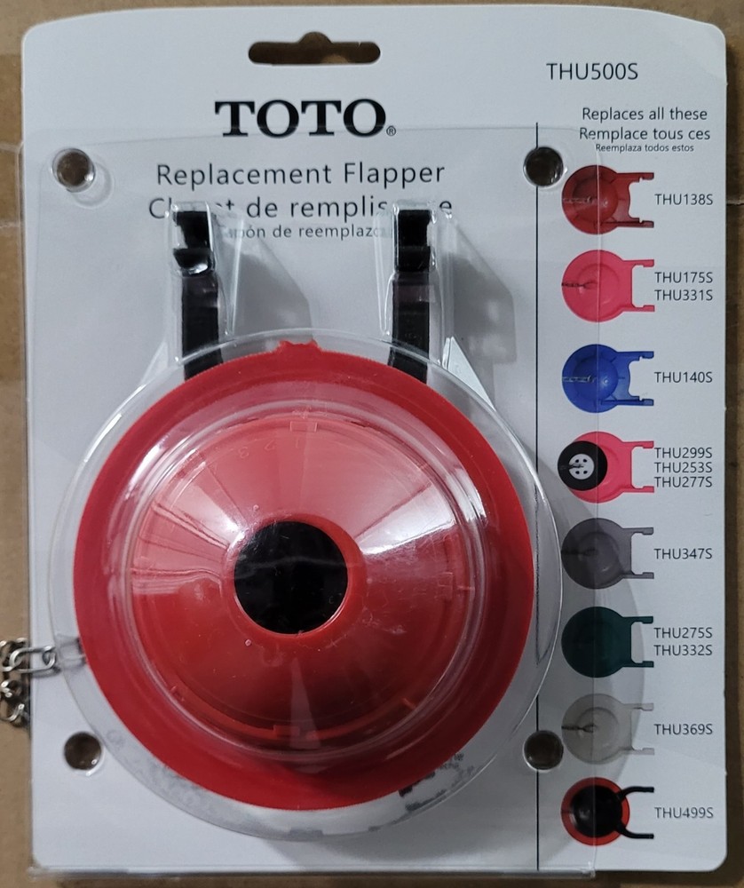 TOTO THU500S Replacement Flapper for Select 3 Inch Flush Valve Tanks Red New