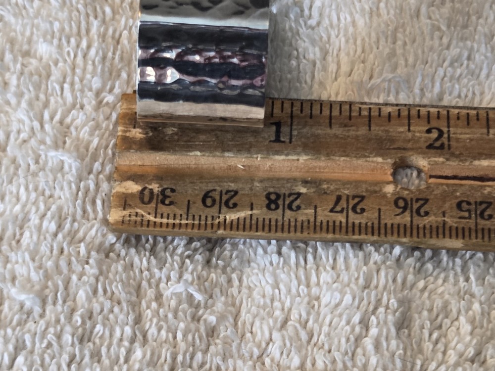 ARTS & CRAFTS Sterling Silver Hammered NAPKIN RING D Monogram