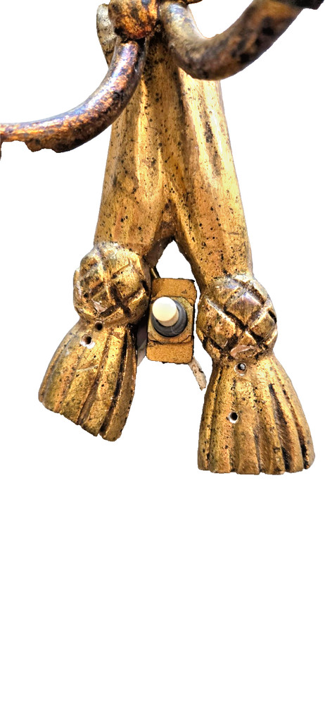 Pair 19th Century Gilt Wood Wall Sconces