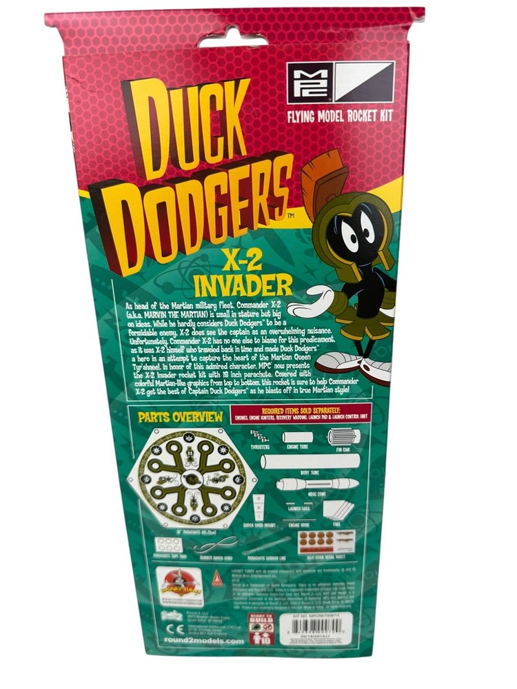MPC - Duck Dodgers Daffy Duck X-2 Invader Flying Model Rocket Kit NEW