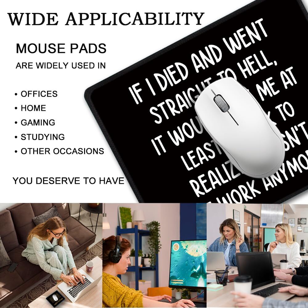 I Wasn't at Work Anymore Rectangular Mouse Pad Funny Sarcastic Mouse Pad Gift...