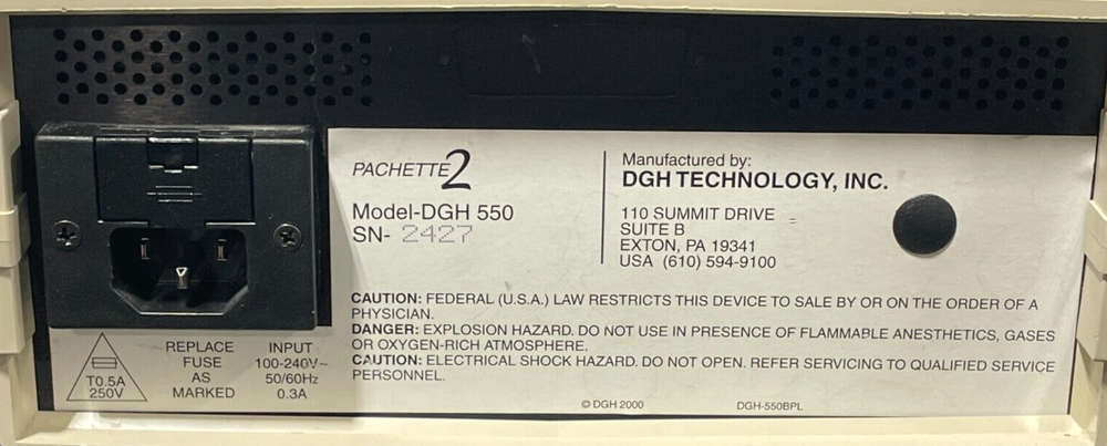 DGH Ultrasonic Pachymeter Pachette 2 DGH-550