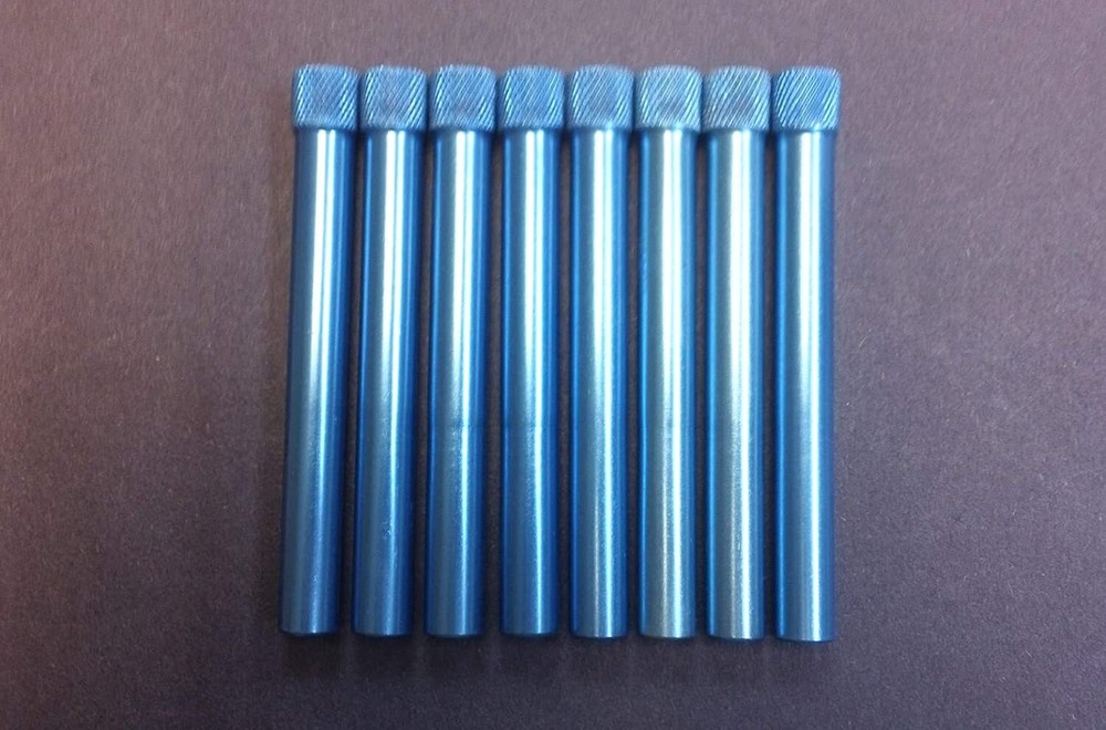 3-1/2" ALUMINUM REPLACEMENT DOWNSTEMS (8) ANODIZED BLUE FEMALE THREADING