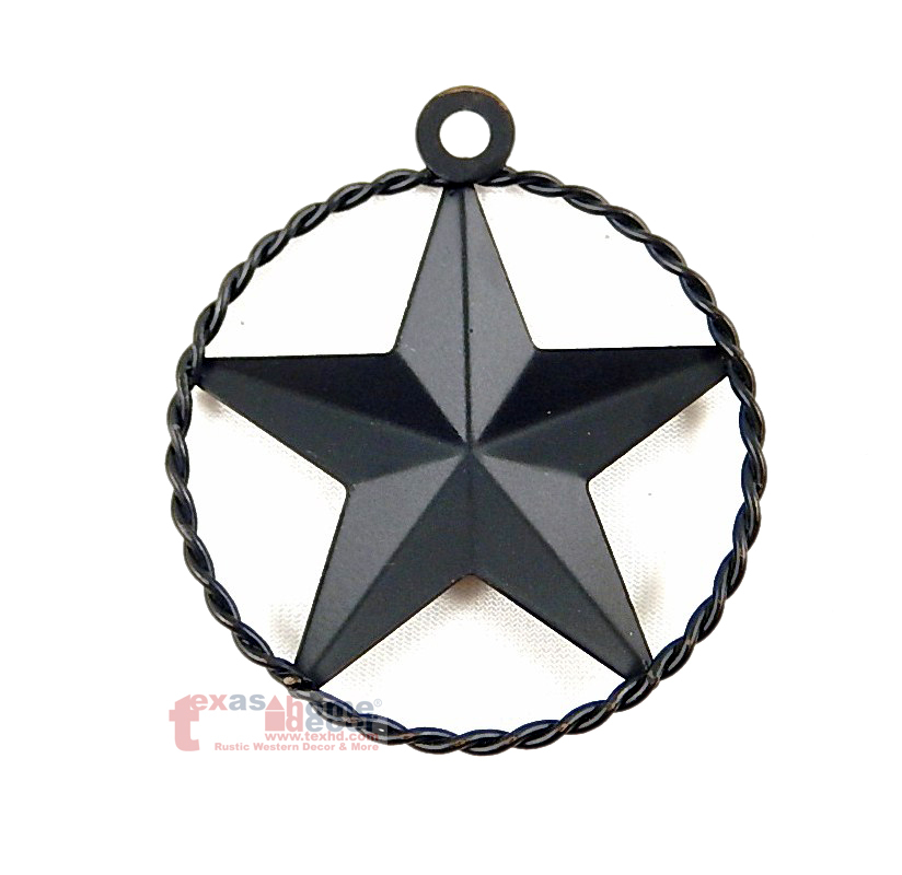 Rustic Tiny Small Barn Star Twisted Wire Ring 4 inch Tin Metal Brushed Copper