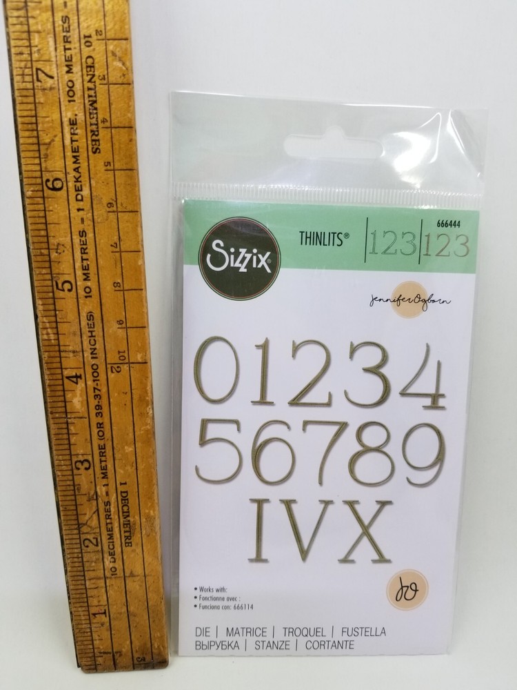 SI1 Sizzix Thinlits Elegant Numerals Numbers Jennifer Ogborn New 666444
