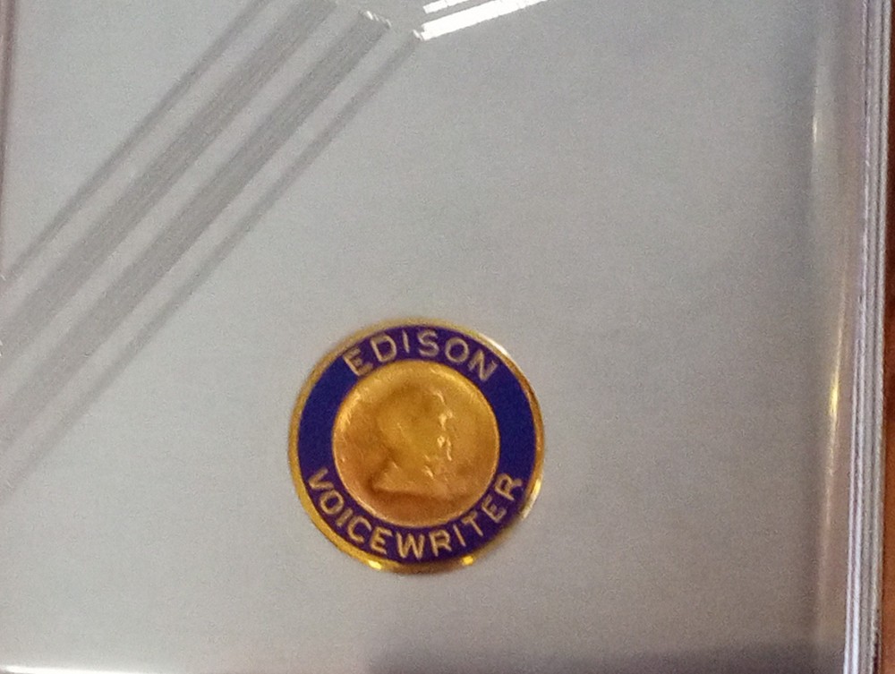 Ronson Cigarette Case/Lighter With Original Papers+Box+Cloth Edison Voicewriter