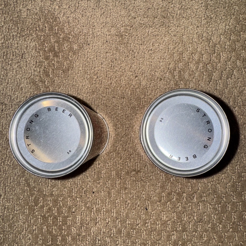 2 DIFFERENT Owen Brew Lager EMPTY Beer Cans - Walter Brewing Co. Eau Claire WI