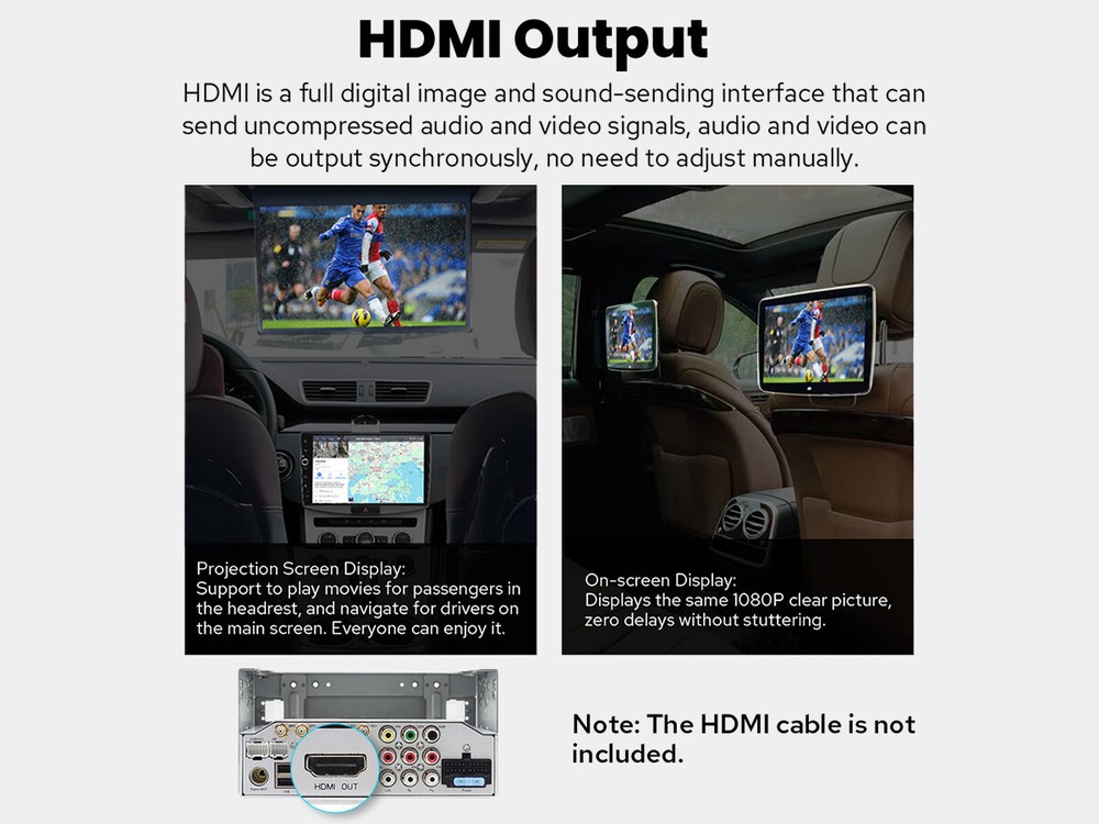 10.1-inch CarPlay Android Auto Car Stereo 4+64GB Android 13 Support Front Camera