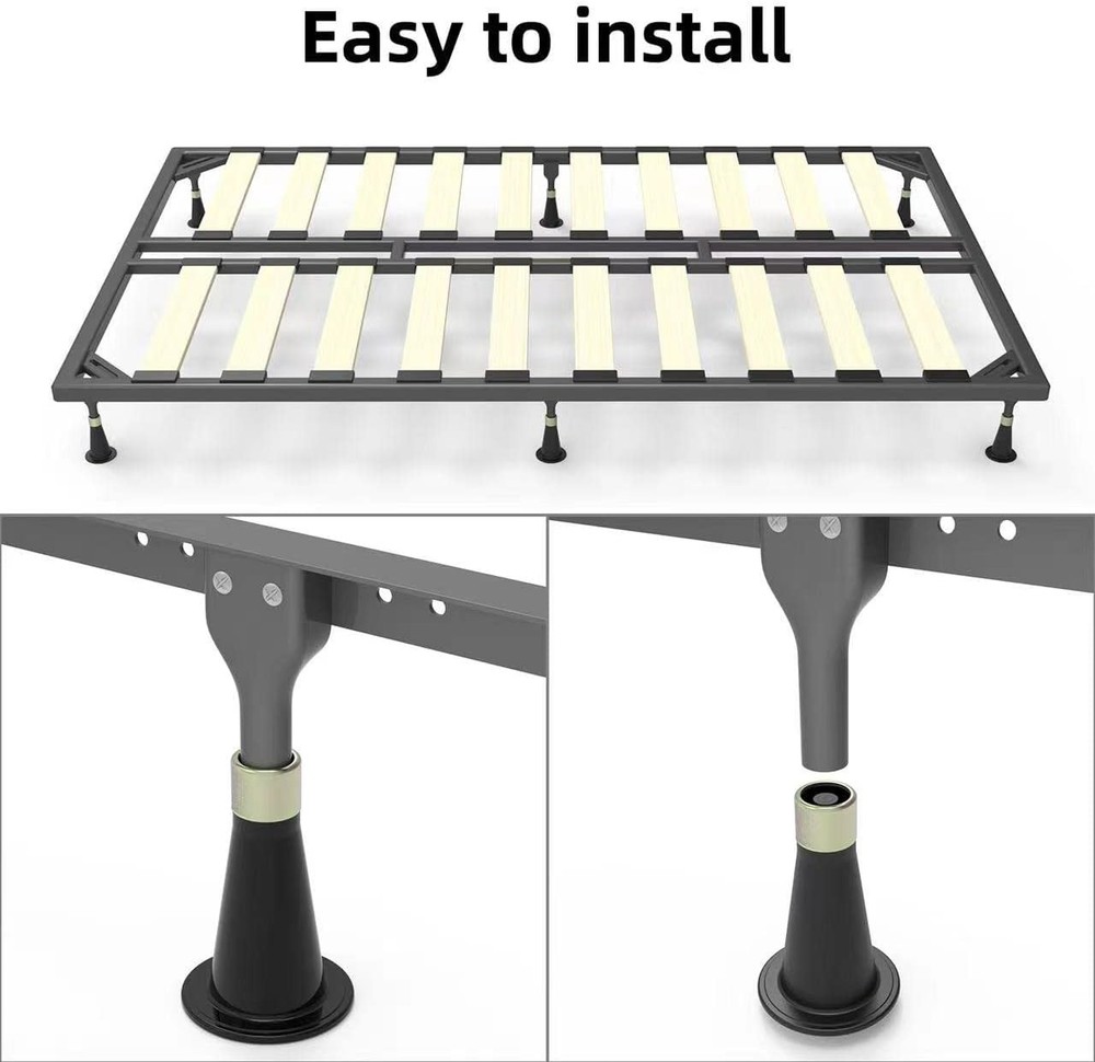 6 Pcs Bed Frame Feet,Feet for Replace Wheels,Risers for Bed Frame,Prevent