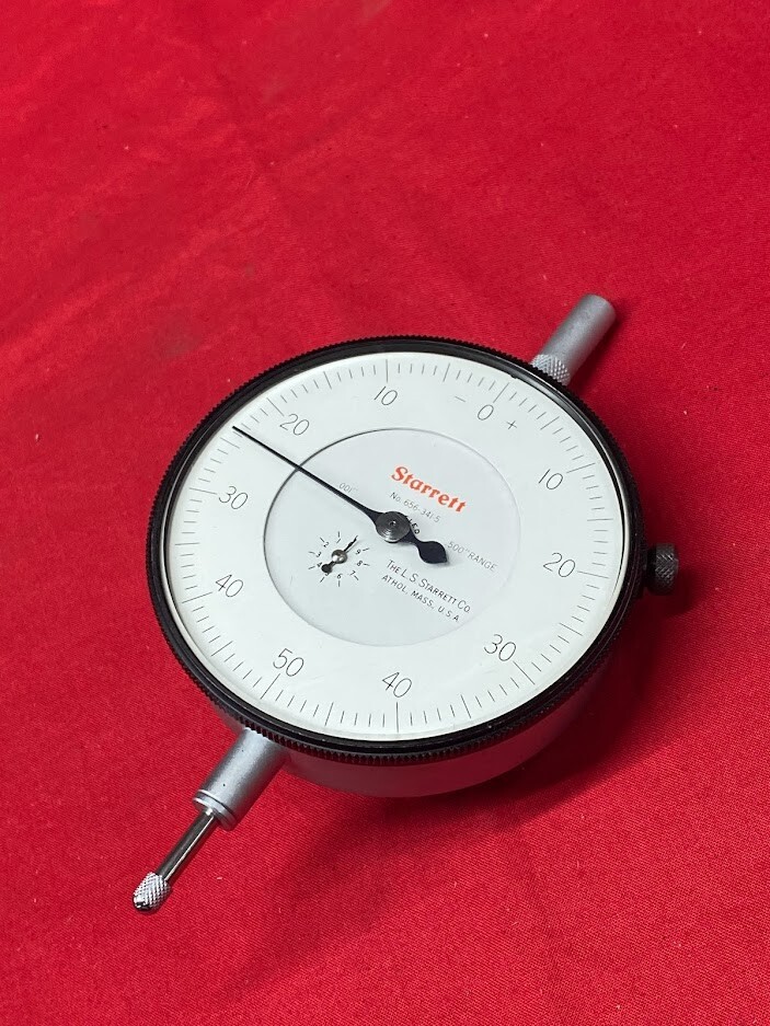 Starrett 656-341/5 Dial Indicator 0-.500" Range, Dial Reading 0-50-0 Vintage!!