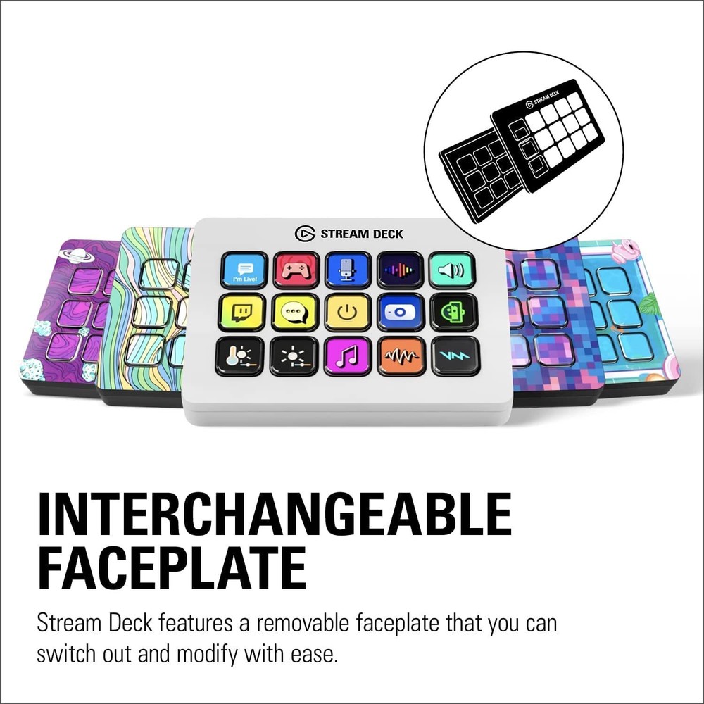 15 Keys (MK.2 ) White Studio Controller Stream Deck MK.2 White Studio Controller