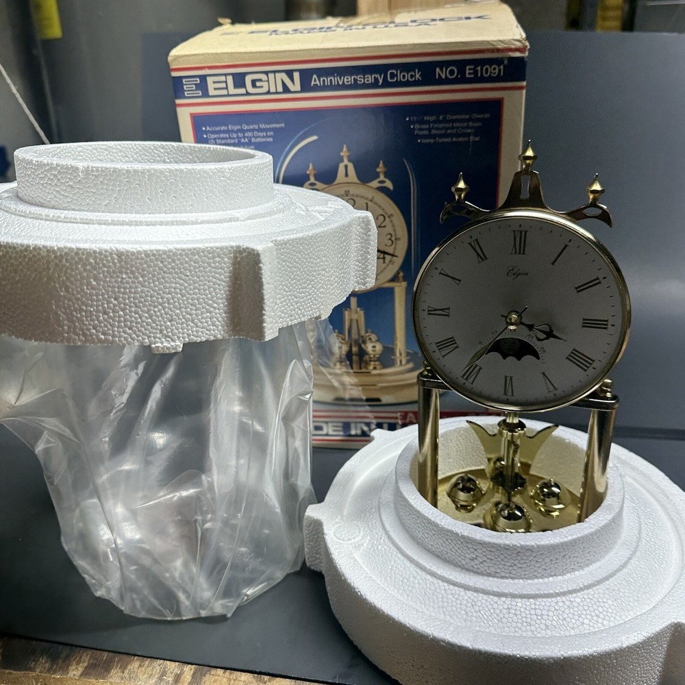 Vintage Elgin Model E1091 Anniversary Clock