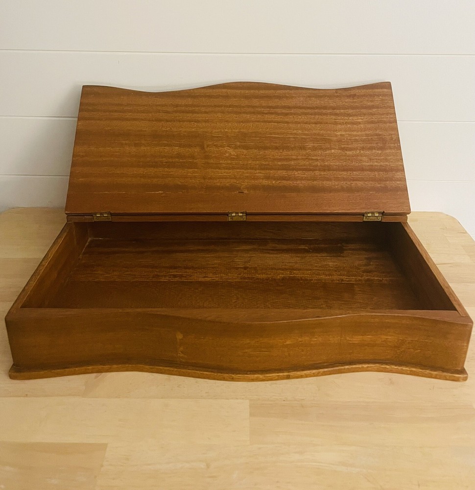 Antique Writers Desk Lap Desk Mahogany Riser Storage