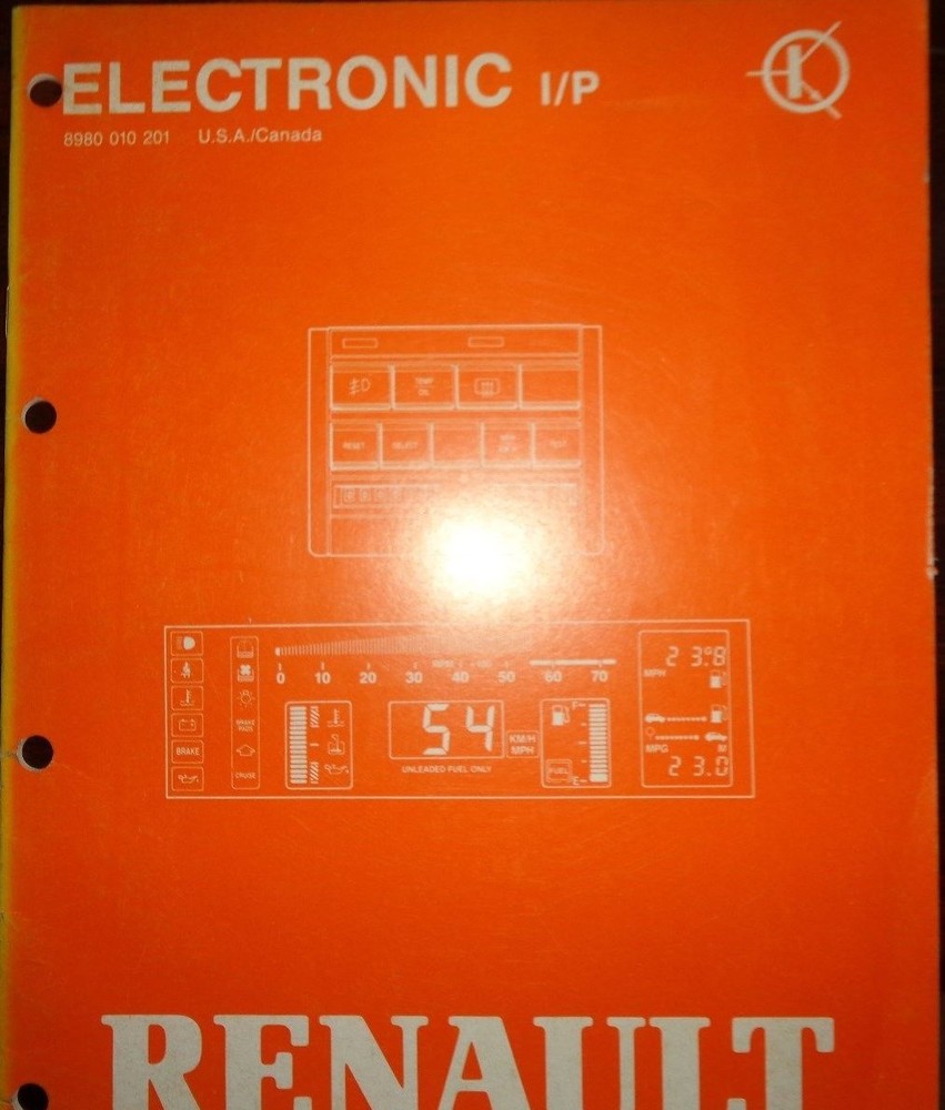 1985 Renault Electronic C37F Service Workshop Manual