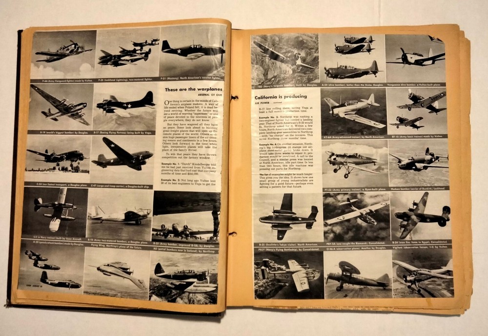 Army Air Forces AAF Scrapbook 1942 WWII