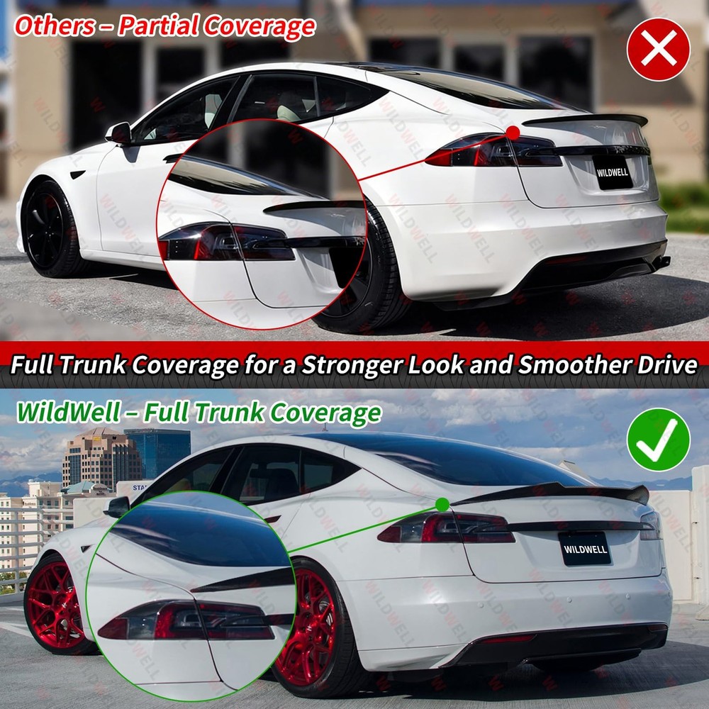Glossy Black Rear Spoiler for Model S 2012-2026
