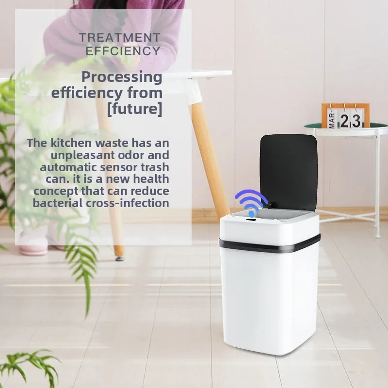 13L Smart Sensor Trash Can Garbage Bucket Automatic TrashBin for Kitchen Bathrom