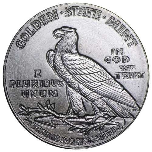 Silver 1/4 oz Incuse Indian Round