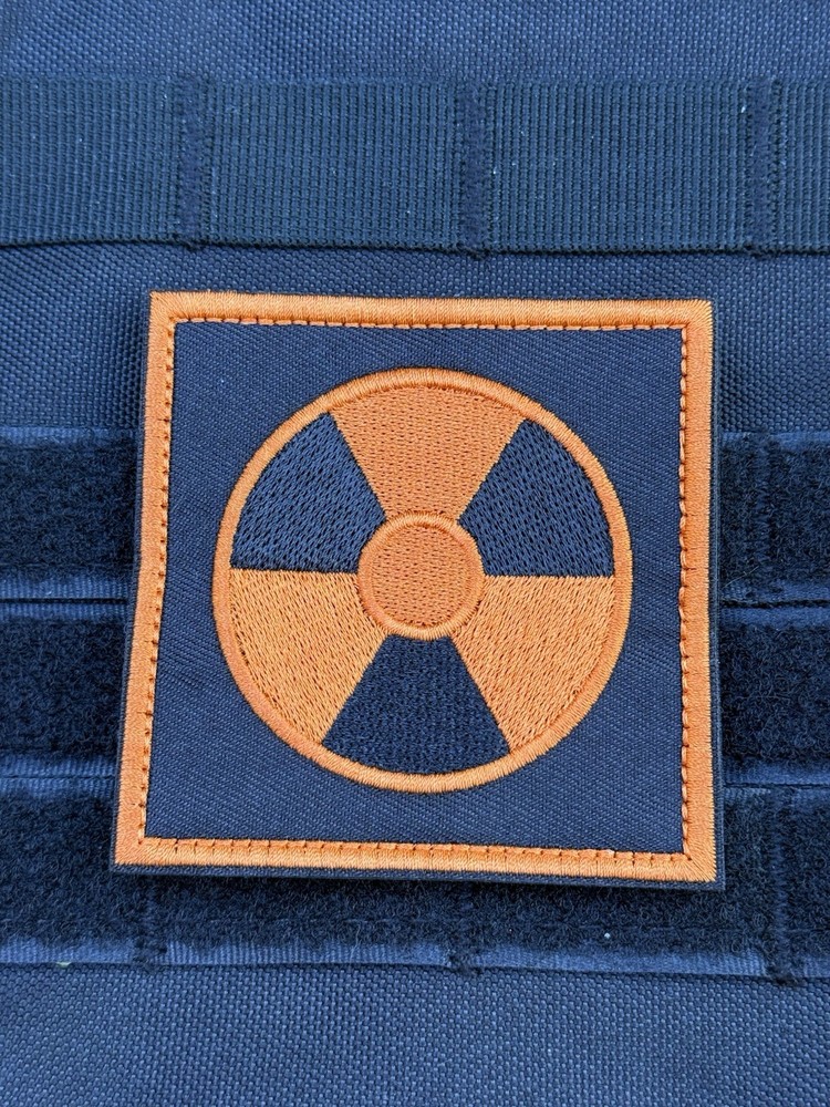 Nuclear Warning Radiation Atomic Power Fallout Chernobyl Hook Loop Patch