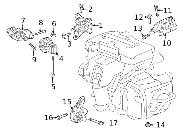 Genuine GM Trans Mount Bracket 23482912