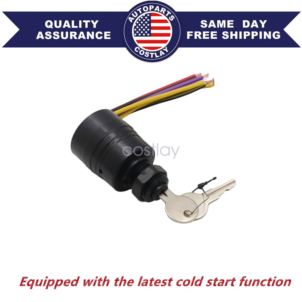 Fit For Mercury ship Start key switch engines with six wires cold start function