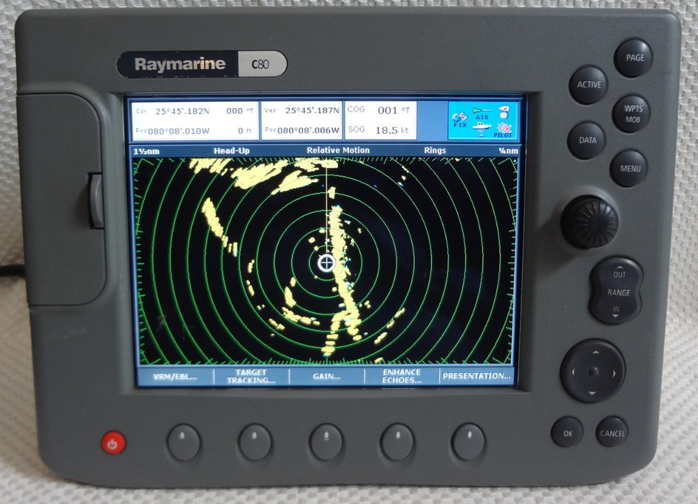 RAYMARINE C80 E02020 GPS CHART PLOTTER FISHFINDER RADAR MFD DISPLAY UNIT