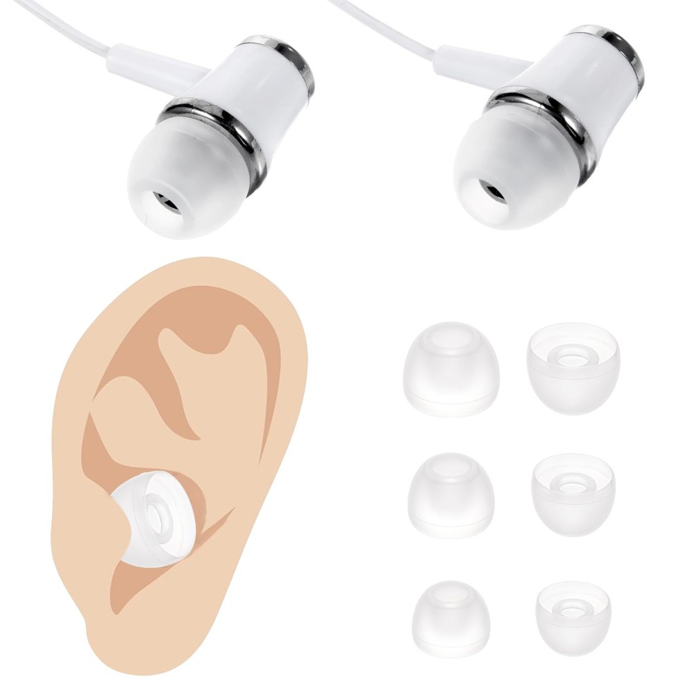 15 Pairs Silicone Ear Bud Replacement Pieces Earbuds Tips Replacement...