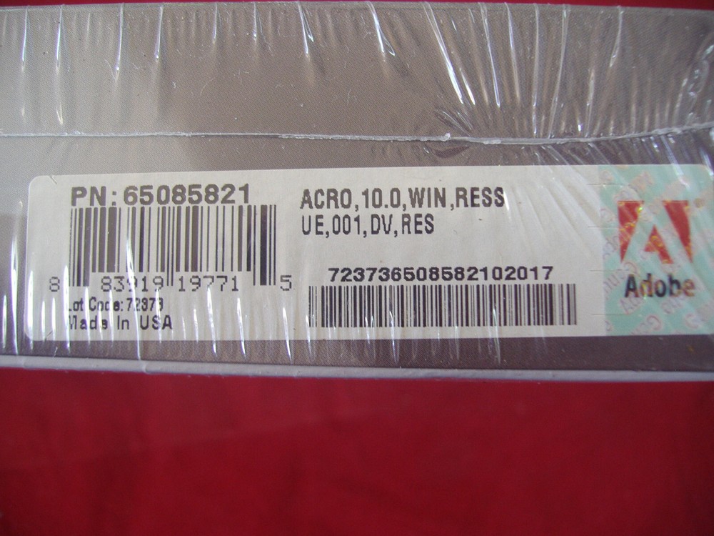 Adobe Acrobat X 10 Standard Full Version for Windows Licensed for 2 PCs=SEALED=