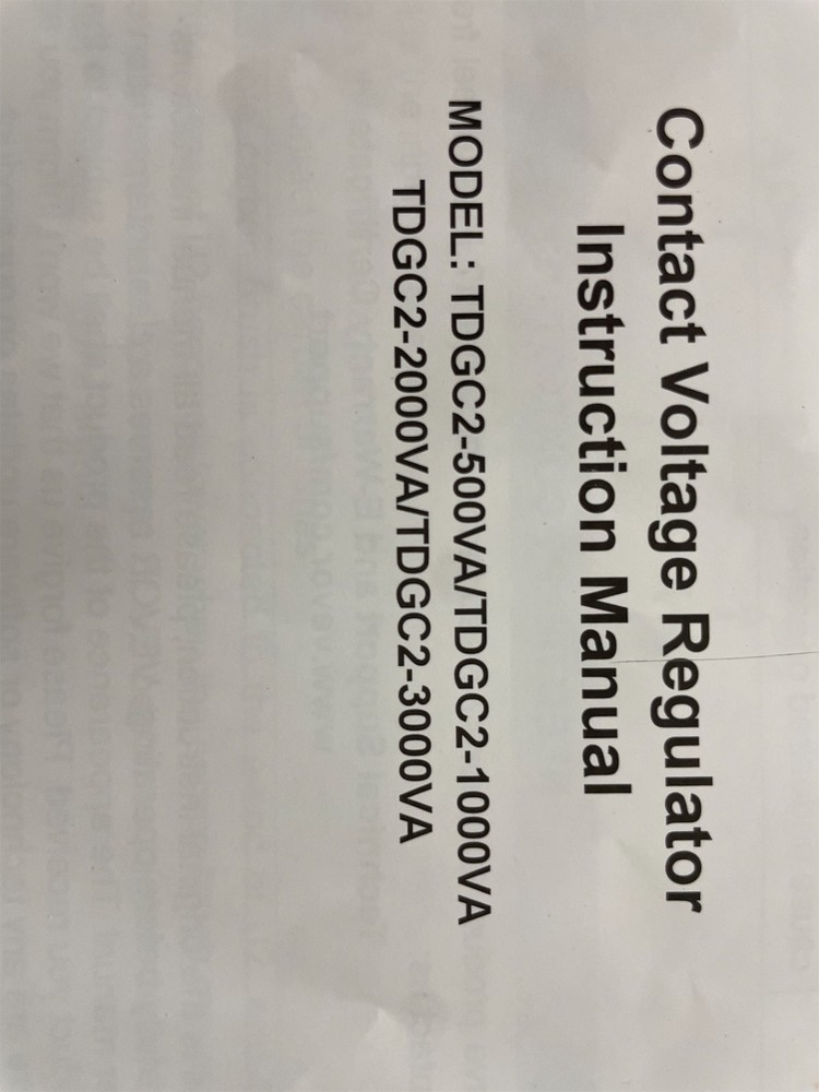 Vevor contact voltage regulator