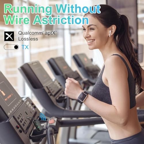 2026 Pro Bluetooth 5.4 Transmitter Receiver with Qualcomm Chipset,2-in-1 Black