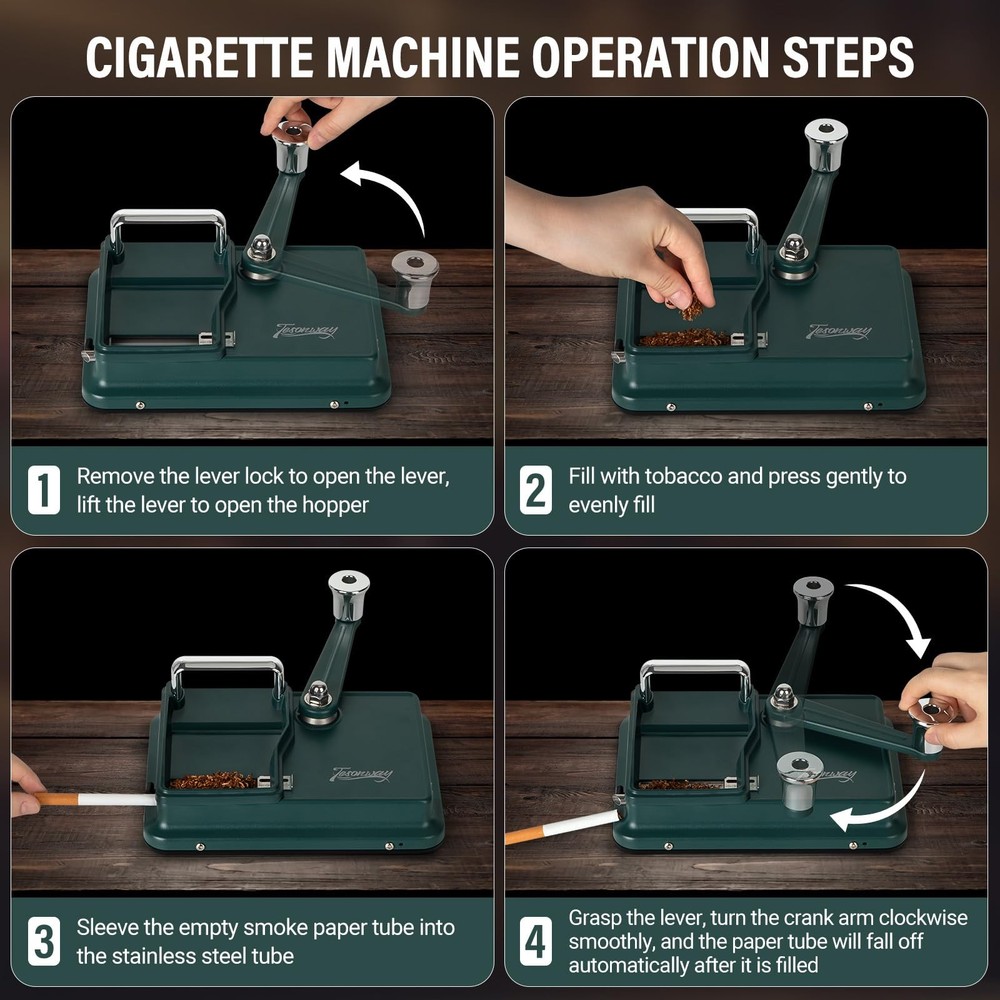 Cigarette Rolling Machine Manual, Cigarette Injector Machine with Cleaning Br...