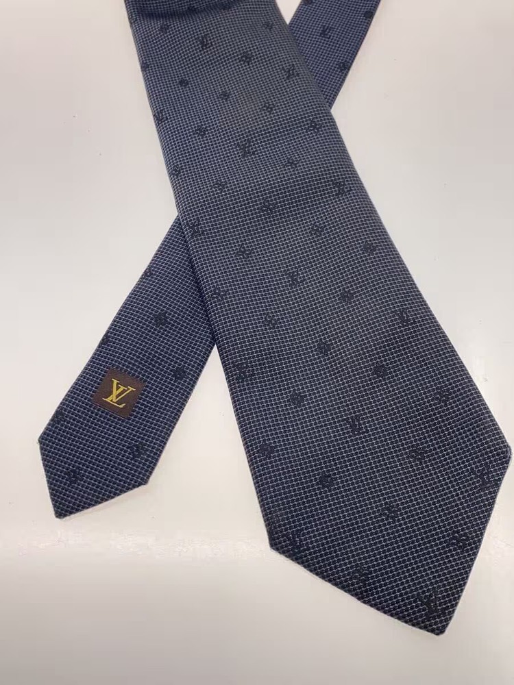 LOUIS VUITTON Tie Silk NVY Total Pattern Men