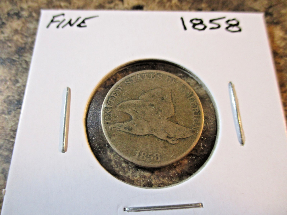 1858 FLYING EAGLE CENT FINE    68