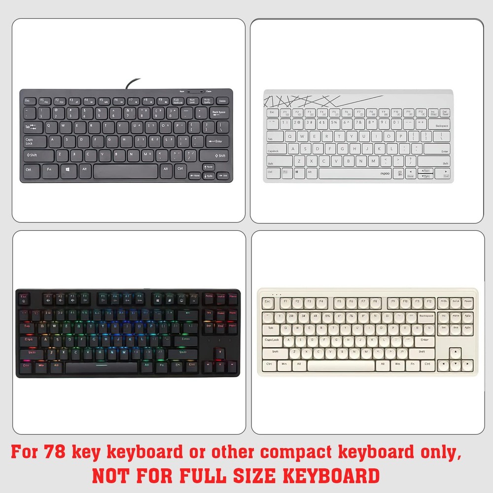 Acrylic Tilted Computer Keyboard Stand for Compact Keyboard 78 Keys Keyboard ...