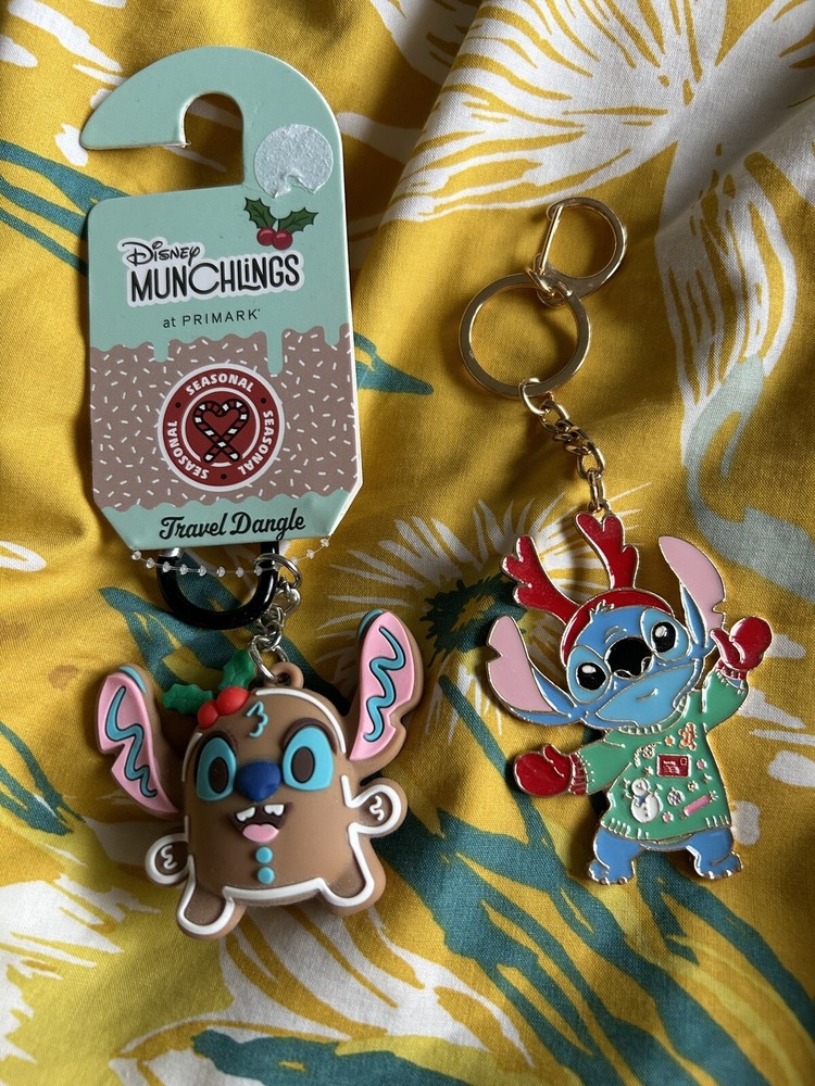 Disney Stitch Keyring X 2 Travel Dangles