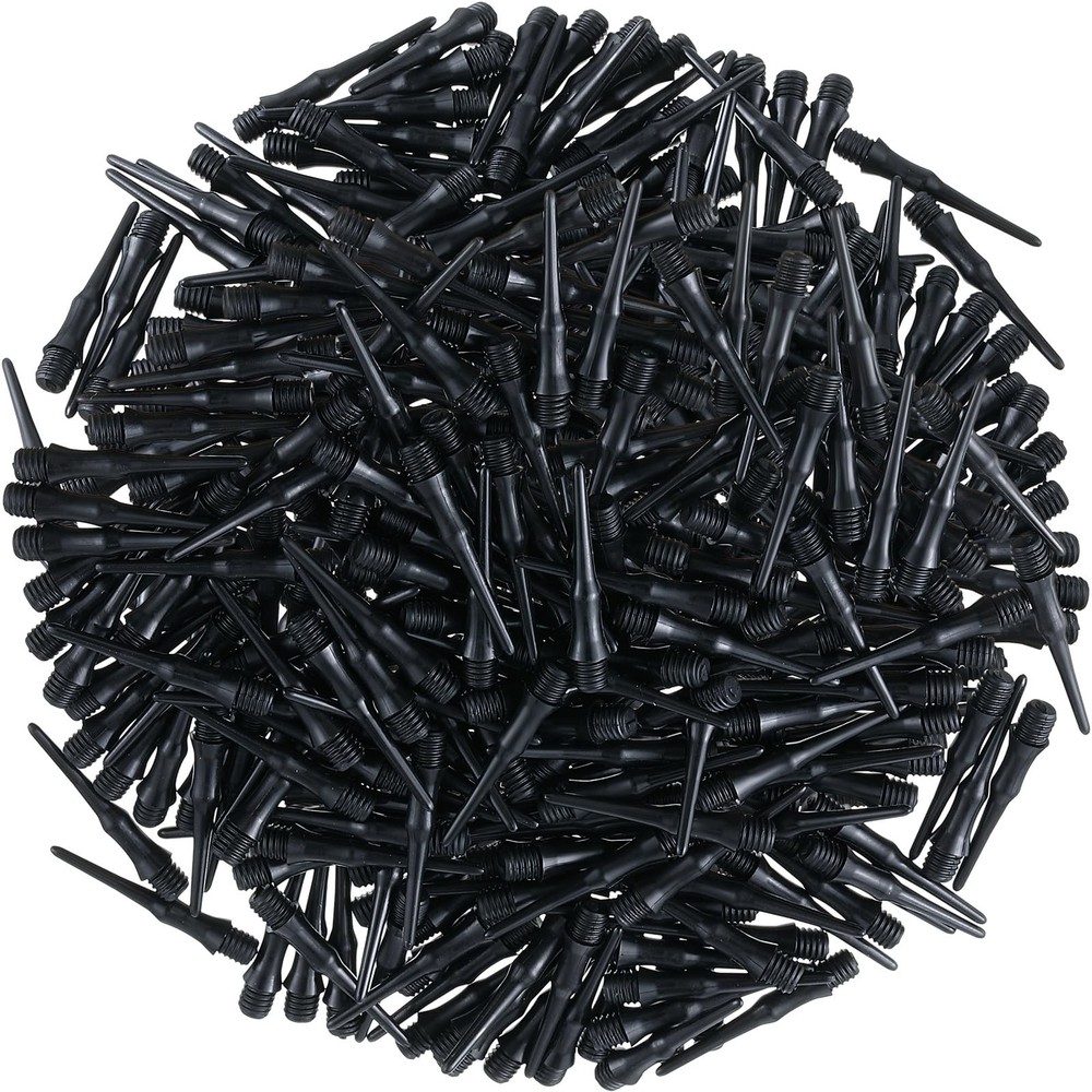 VioraWhite 200 Pack 2BA Thread Soft Tip Dart Points Plastic Replacement Black