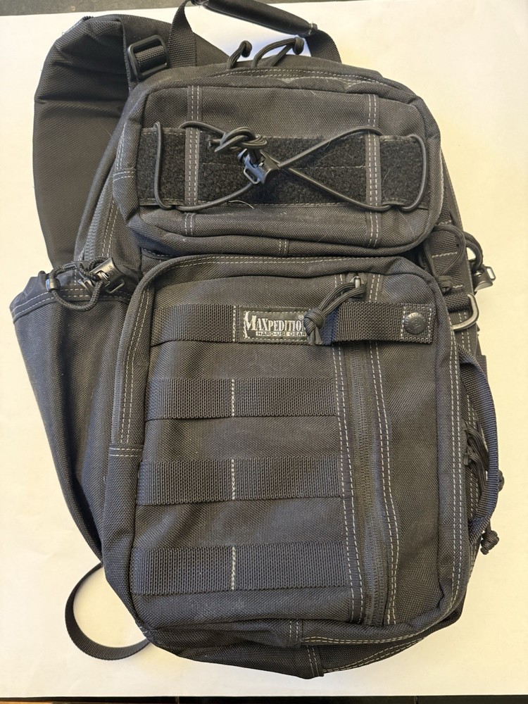 Maxpedition Sitka Gearslinger Black Backpack Sling Bag 0431B