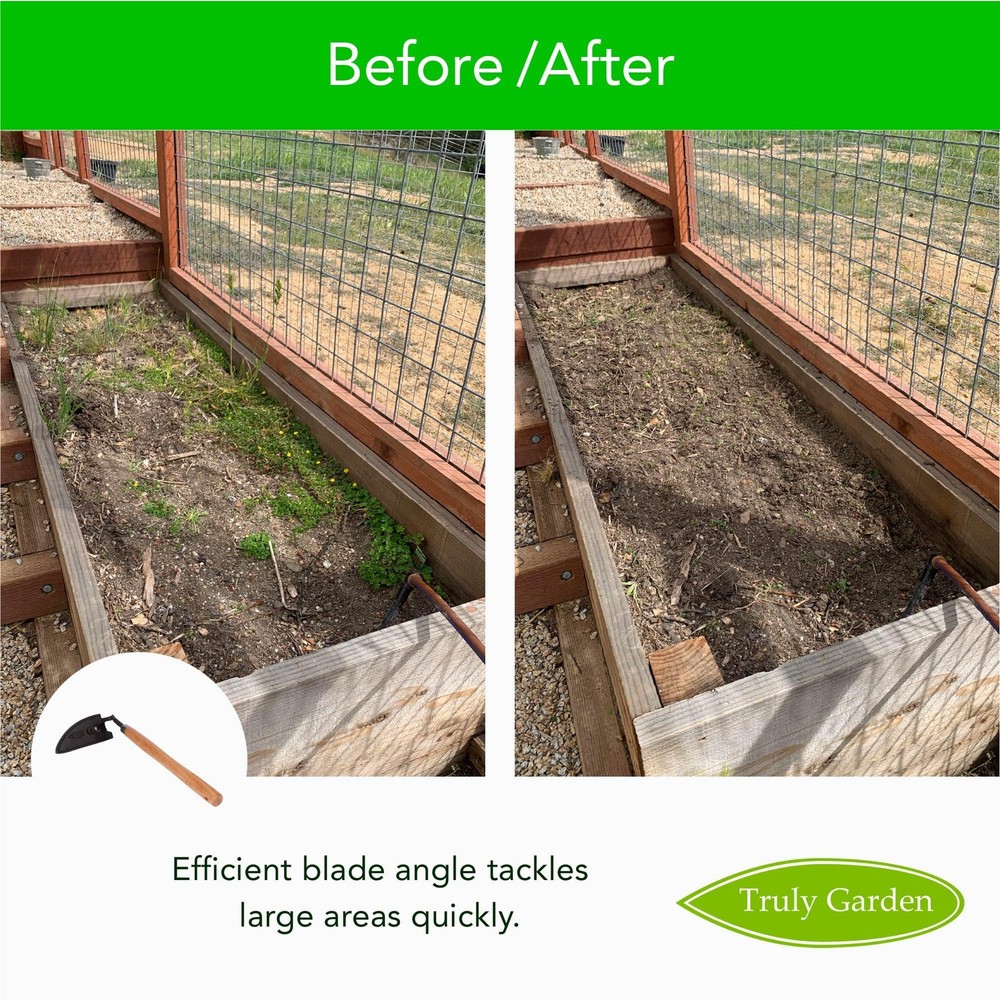 Effortless Weeding: Sharp Sickle Cuts Roots, Saves Time - with Thick Leather...