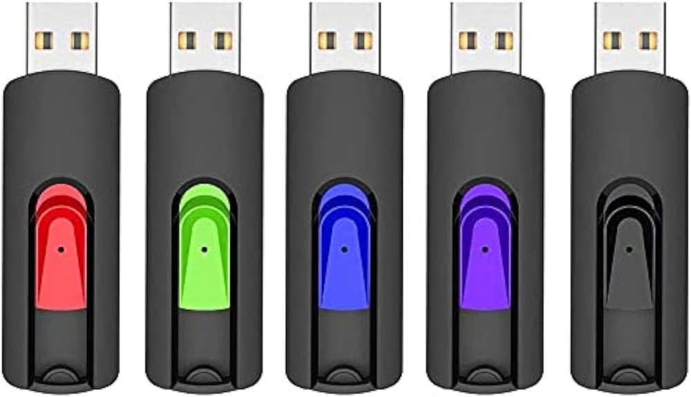 USB 2.0 Memory Stick 5 Pack - Colorful Storage Solution